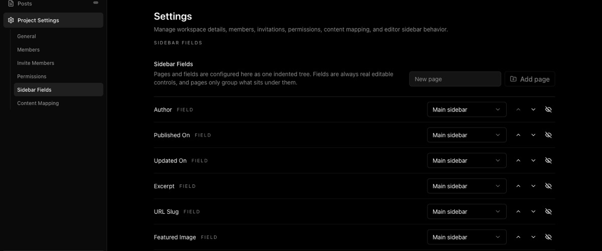Customize the sidebar screenshot