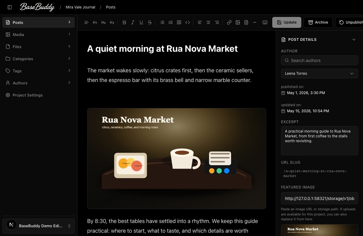 Write in a clean editor screenshot